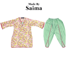 Load image into Gallery viewer, Pastel Floral Kurti & Tulip Salwar
