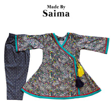 Load image into Gallery viewer, Navy Blue - Printed Kurti with Trouser