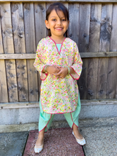 Load image into Gallery viewer, Pastel Floral Kurti & Tulip Salwar