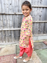 Load image into Gallery viewer, Yellow & Peach - Printed Kurti & Tulip Salwar
