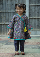 Load image into Gallery viewer, Navy Blue - Printed Kurti with Trouser
