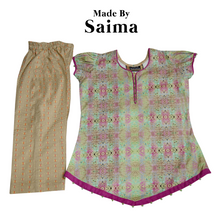 Load image into Gallery viewer, Fuchsia Mint - Printed Kurta with Trouser
