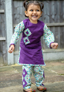 Purple Kurta with Trouser