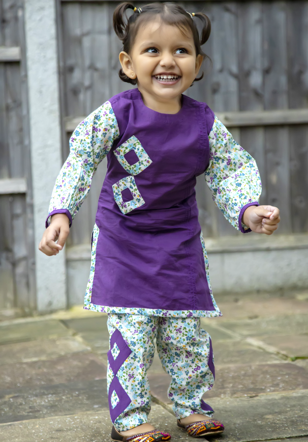Purple Kurta with Trouser