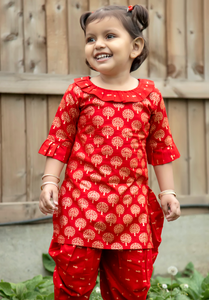 Choti Dulhan - Printed Kameez with Samosa Salwar