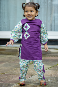 Purple Kurta with Trouser