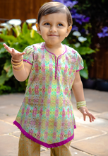 Load image into Gallery viewer, Fuchsia Mint - Printed Kurta with Trouser
