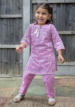 Load image into Gallery viewer, Pink Printed Kurta with Trouser
